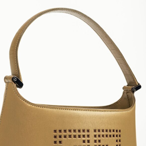 Givenchy Vintage Gold Leather 4G-Logo Handbag - Picture 7 of 11